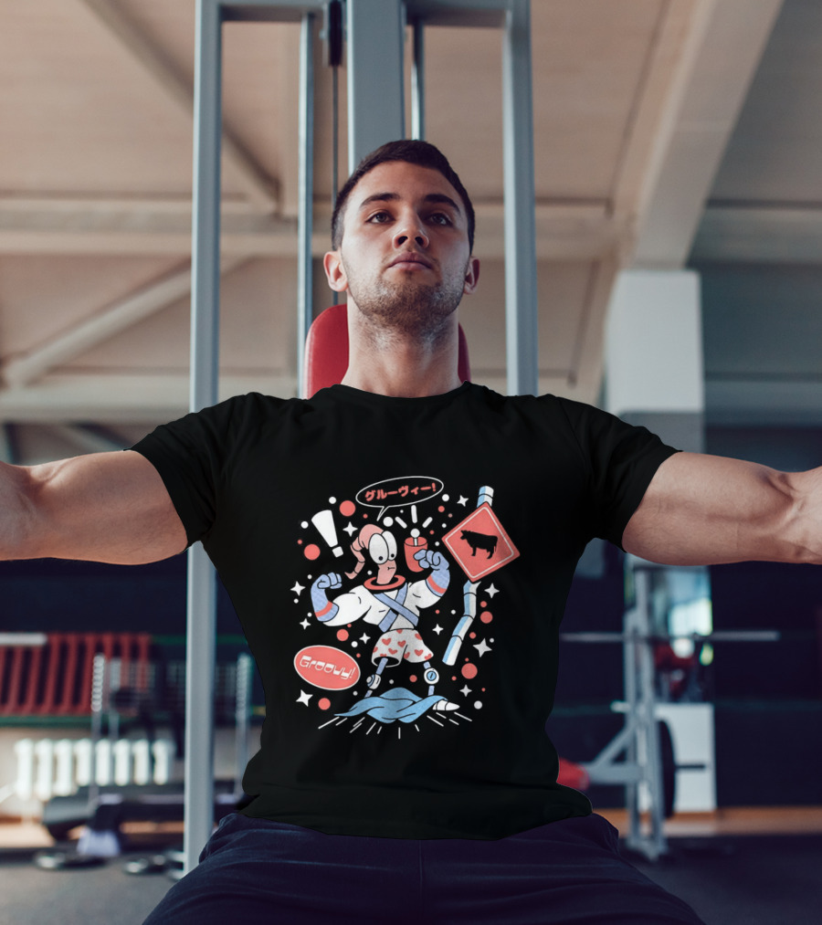 Earthworm Jim Groovy Boxer Shorts Cow Sign T-Shirt