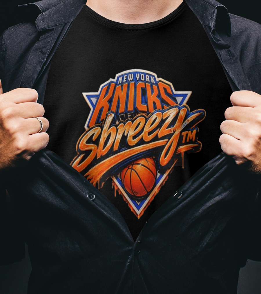 New York Knicks Sbreezy Basketball Triangle TM T-Shirt
