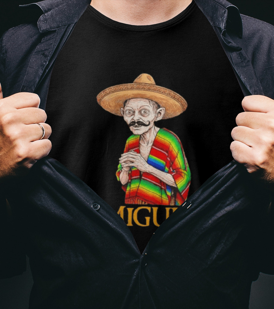 Smiguel Mexican Poncho Sombrero T-Shirt