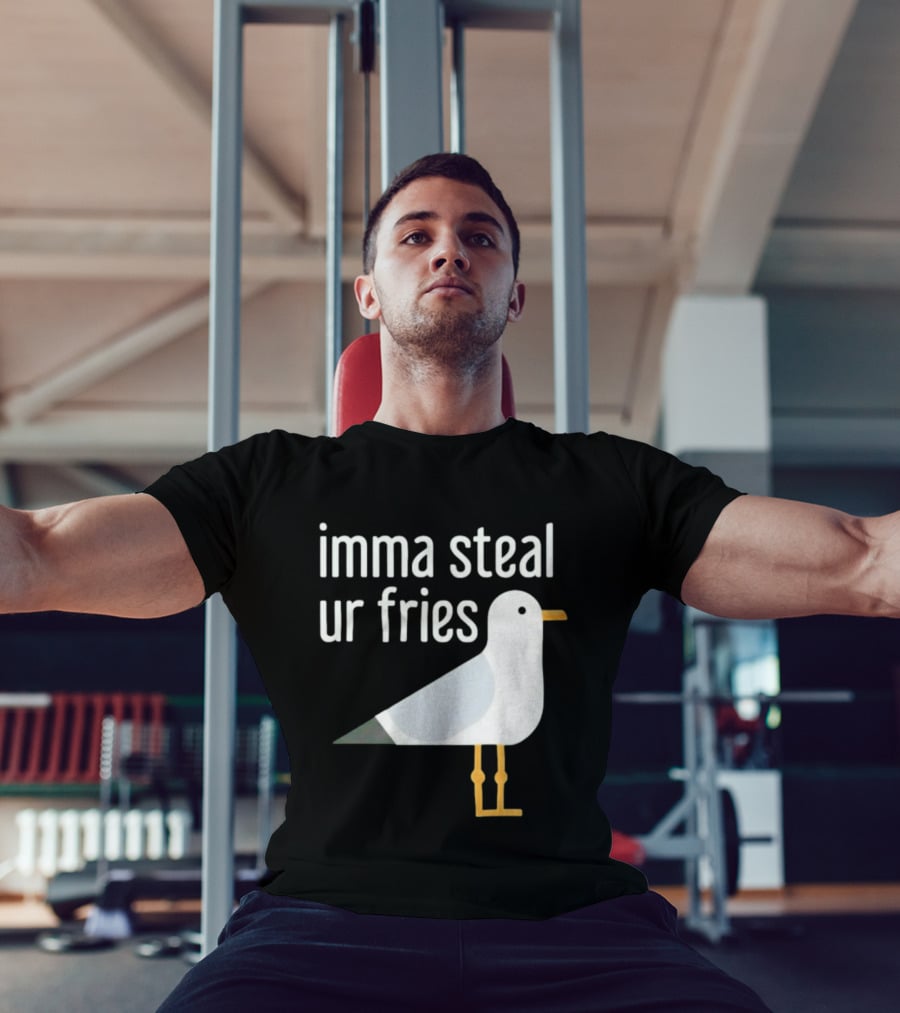 Imma Steal Ur Fries Seagull Bird Beach Humor T-Shirt