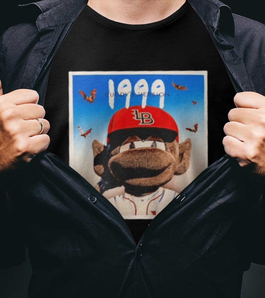 1999 Buddy's Version LB Red Cap Baseball T-Shirt