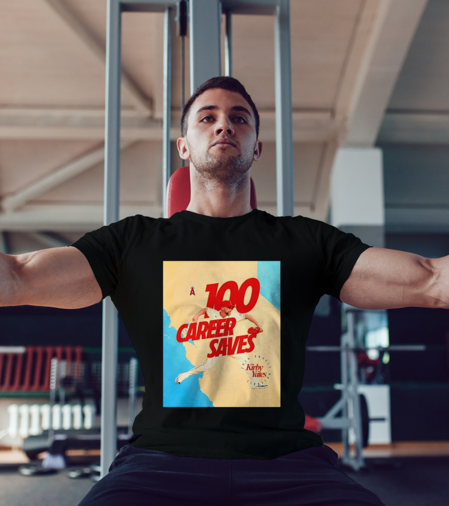 Los Angeles Angels Kirby Yates 100 Career Saves Milestone 2026 T-Shirt