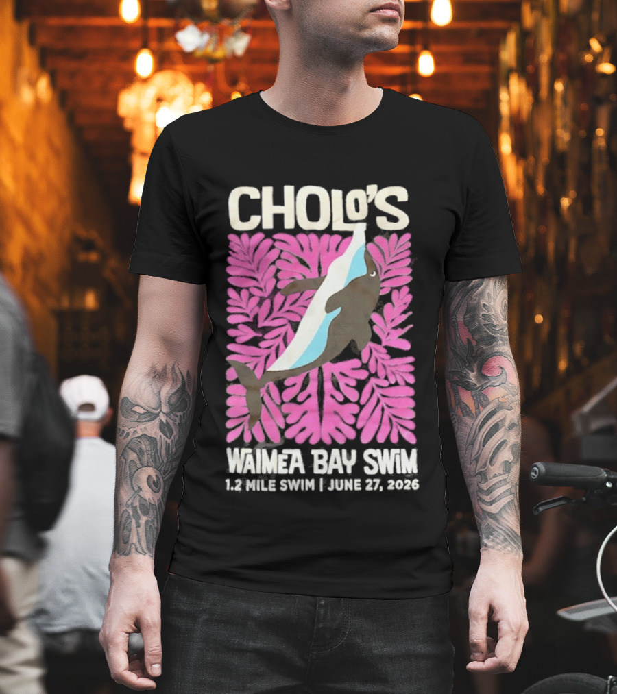 Cholo's Waimea Bay Swim 1.2 Mile Swim June 27 2026 T-Shirt