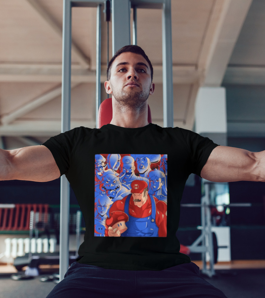 Leader Of Mushrooms Mario Nostalgic Gaming Characters T-Shirt