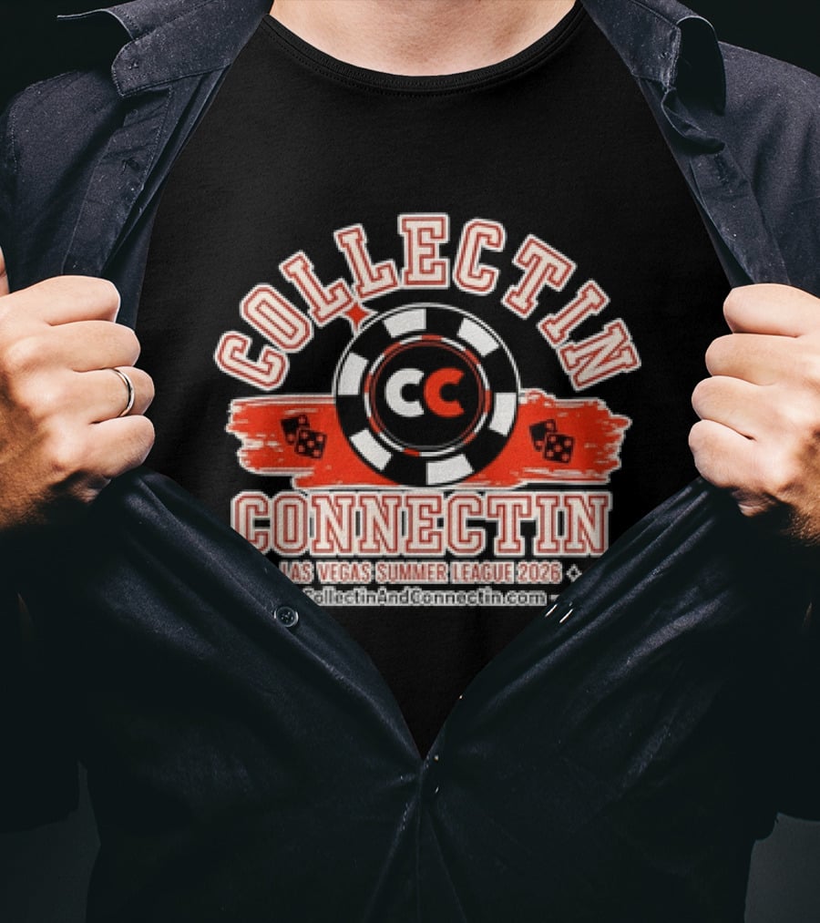 Collectin Connectin Las Vegas Summer League 2026 Casino Dice Poker Chip T-Shirt