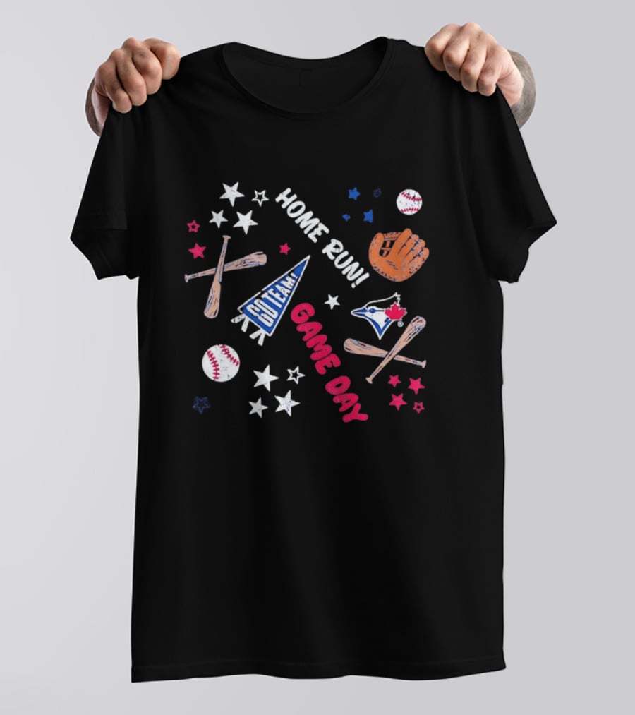 Toronto Blue Jays Home Run Go Team Game Day Baseball MLB T-Shirt