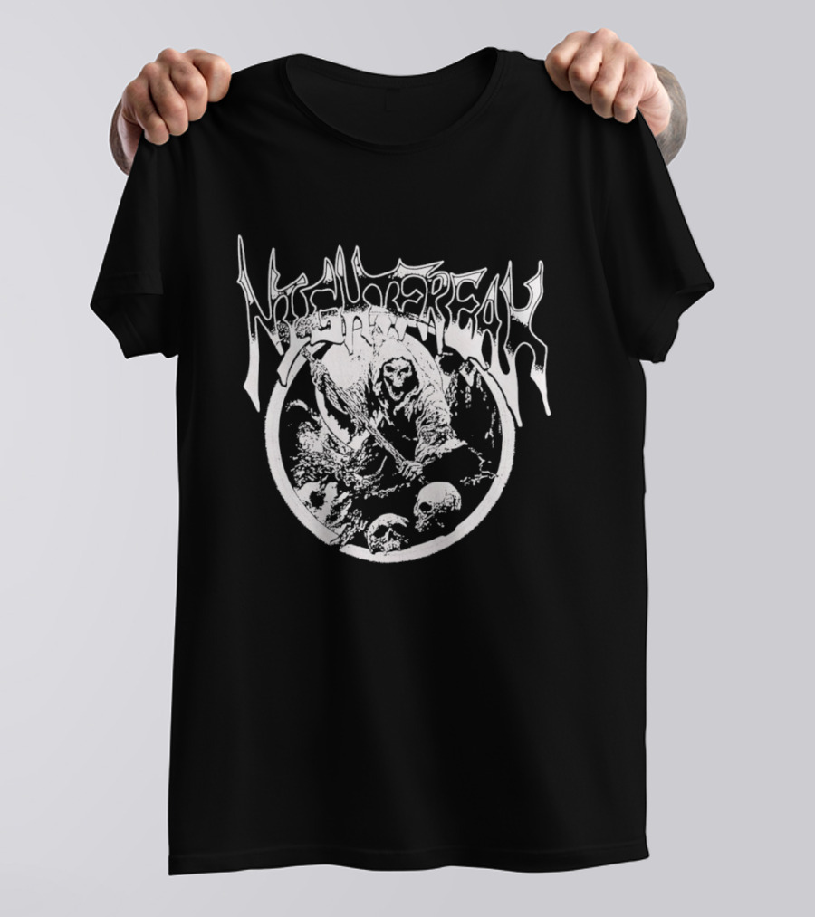 Night Freak Grim Reaper Skull Circle T-Shirt