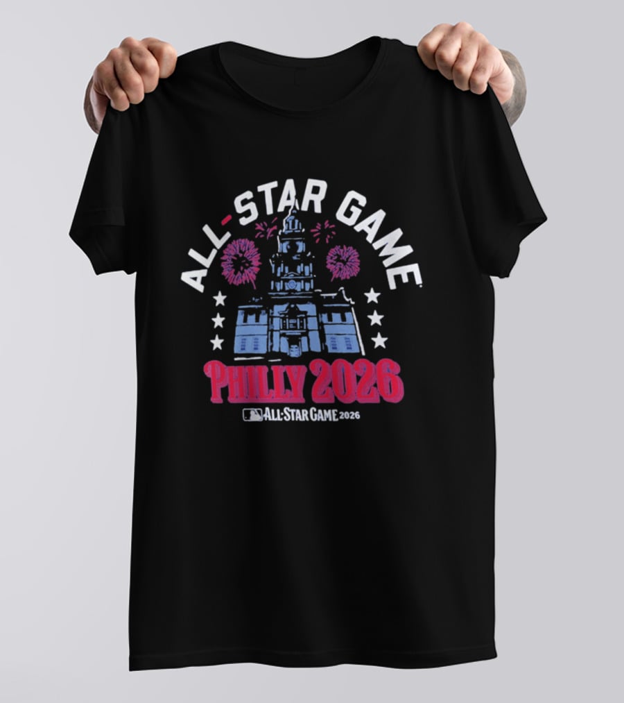 Philly 2026 All Star Game MLB Independence Hall Fireworks Celebration T-Shirt