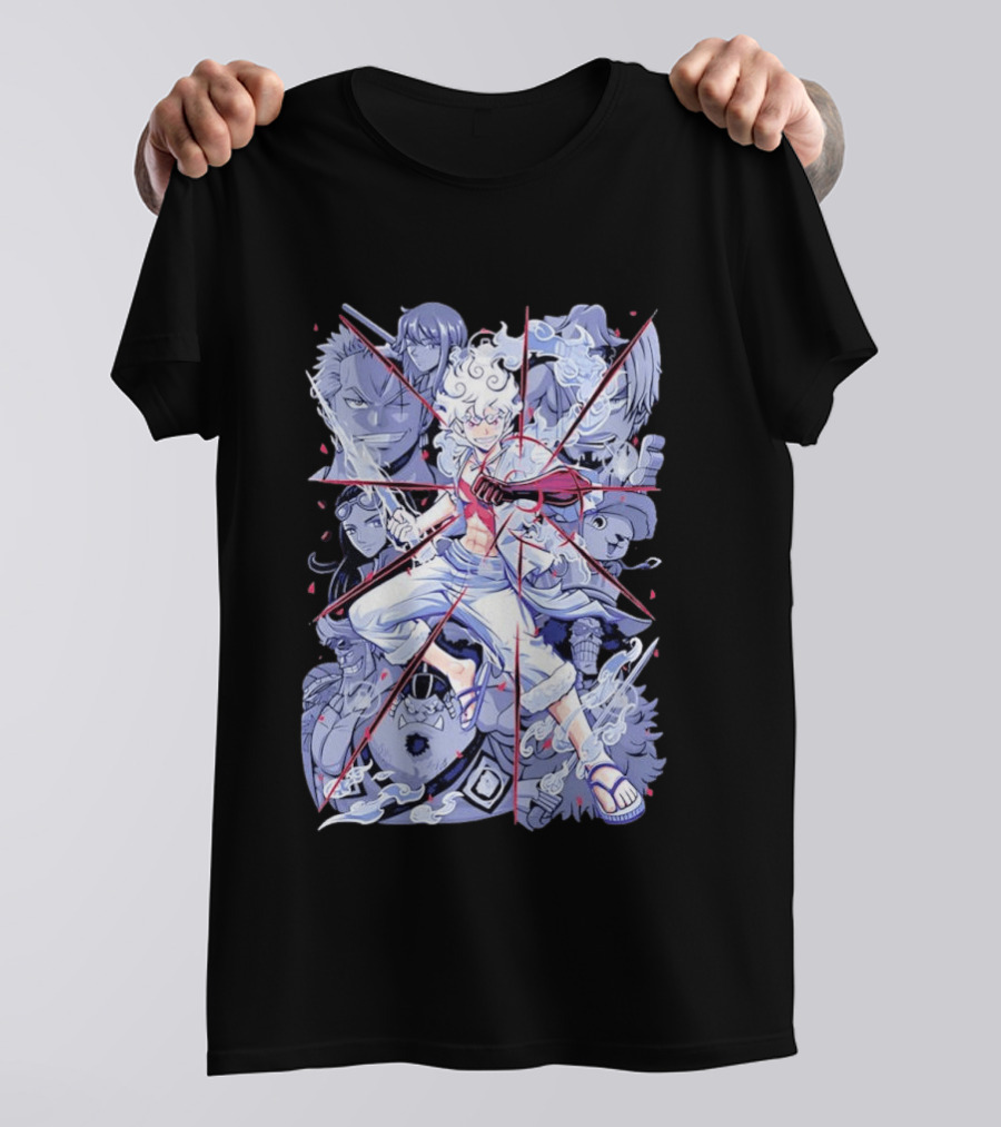 Luffy Gear Fifth Transformation With Crew Fearless Adventure T-Shirt