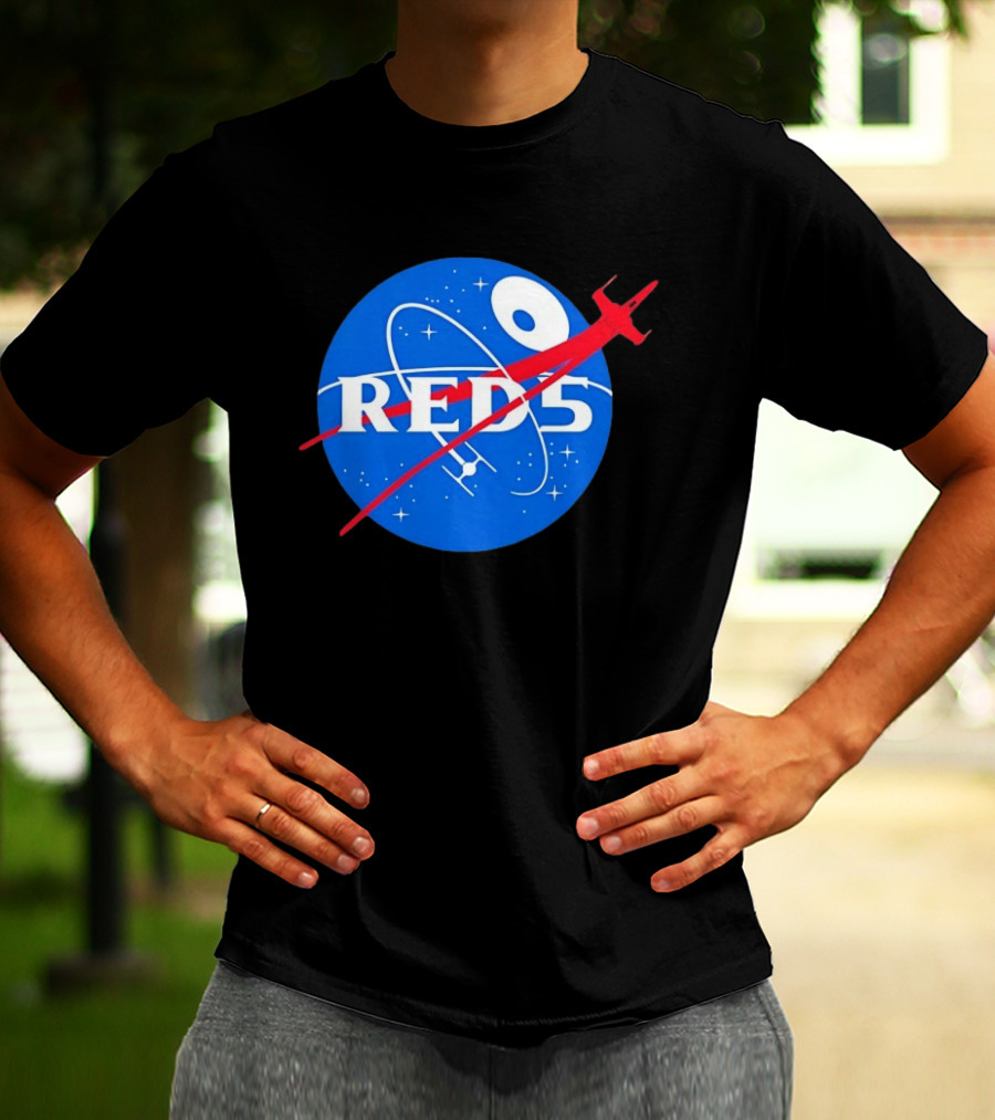 Red 5 NASA Space X Wing Mashup Astronaut Star T-Shirt
