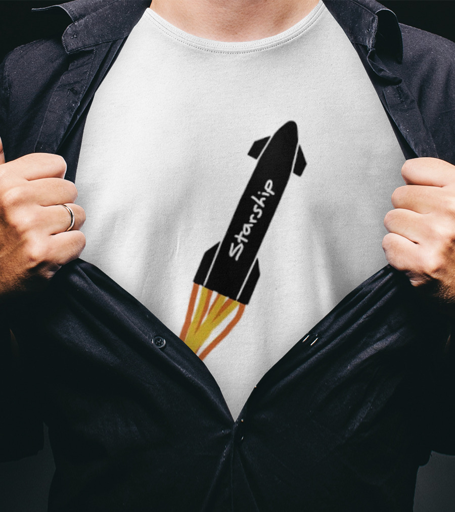 Starship Rocket SpaceX Space Exploration T-Shirt