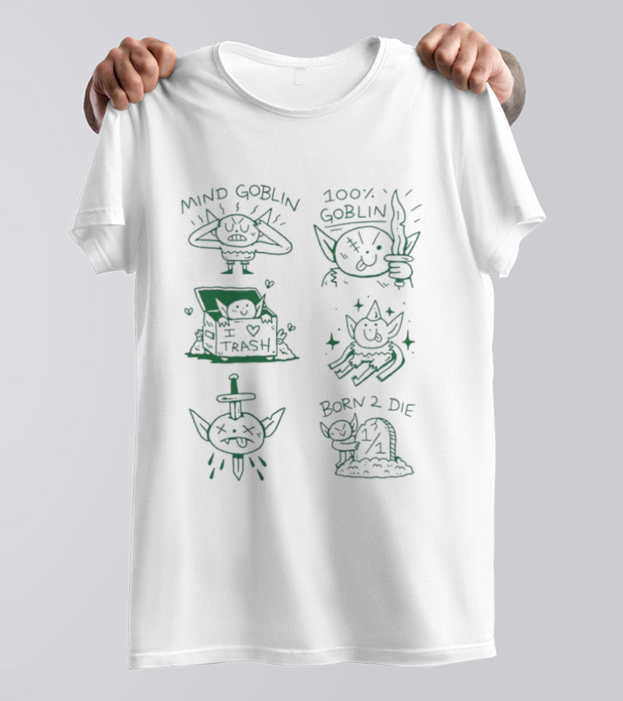 Mind Goblin 100 2004 Goblin I Love Trash Born 2 Die T-Shirt