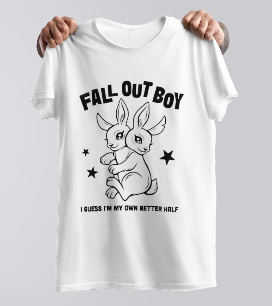 Fall Out Boy I Guess I'm My Own Better Half Two Headed Bunny Stars T-Shirt