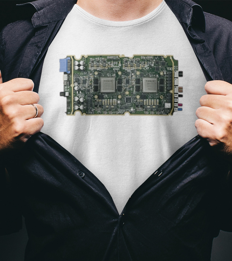Tesla HW3 Brain Circuit Board Hardware 3 Neural Processing Chip T-Shirt