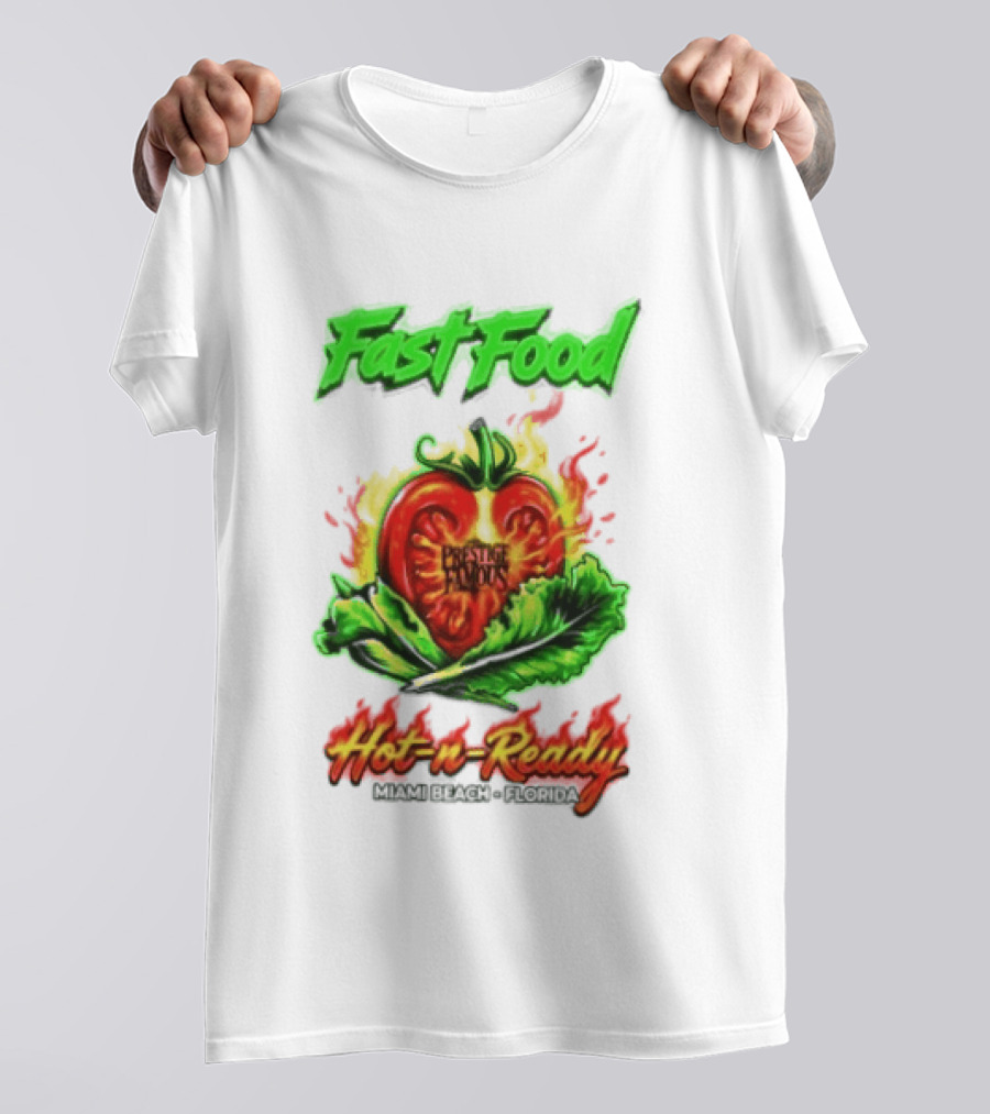 Fast Food Prestige Famous Hot N Ready Miami Beach Florida T-Shirt