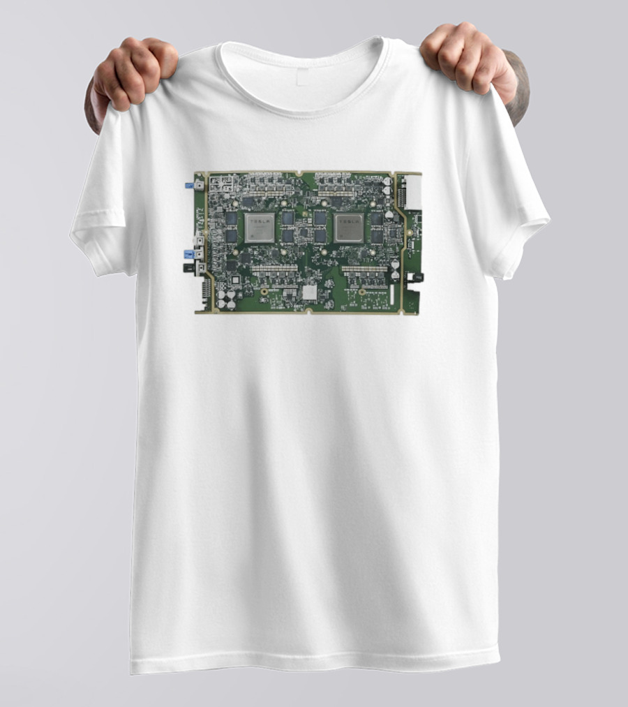 Tesla HW4 Brain Circuit Board Computer Chip Technology T-Shirt