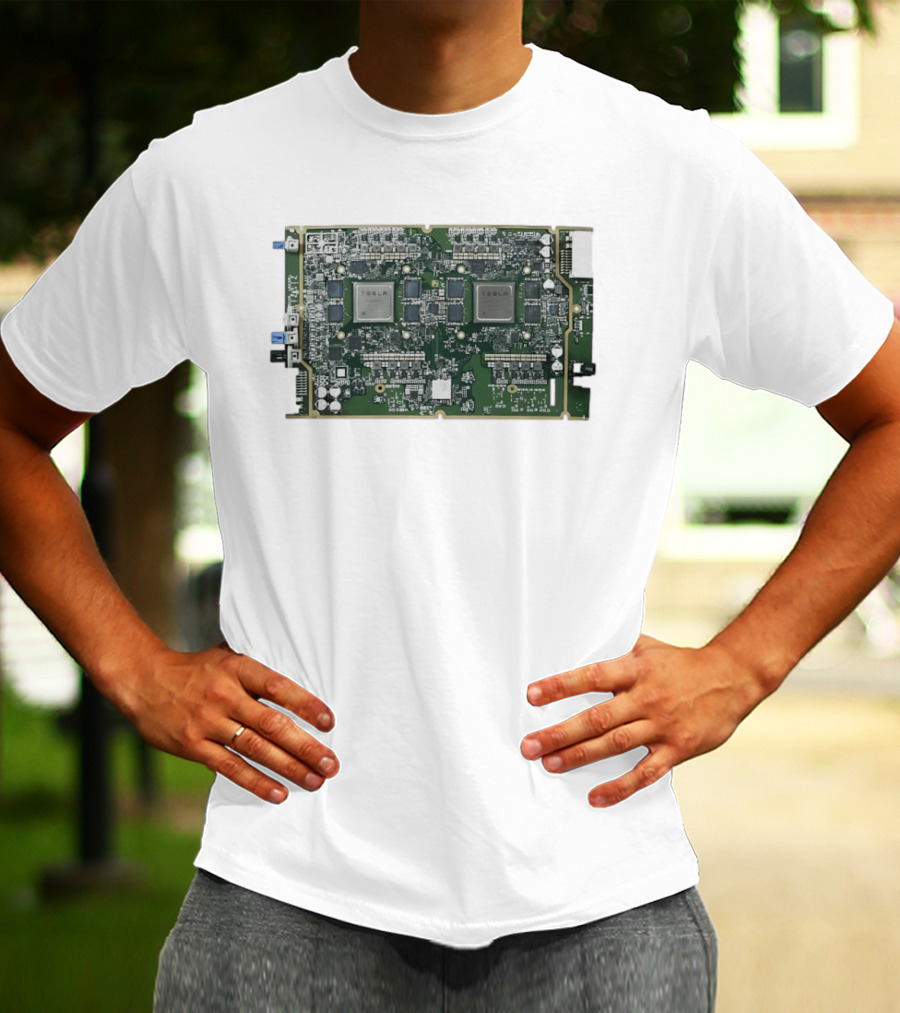 Tesla HW4 Brain Circuit Board Computer Chip Technology T-Shirt