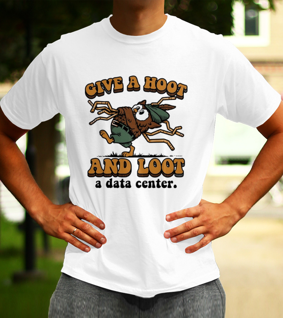 Give A Hoot And Loot A Data Center Owl With Circuit Board Wings T-Shirt