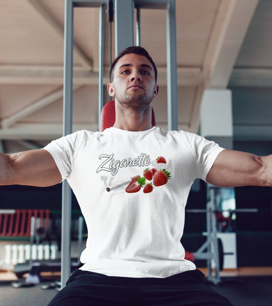 Zigarette Strawberry Cigarette Fruit Smoke Red Berries T-Shirt
