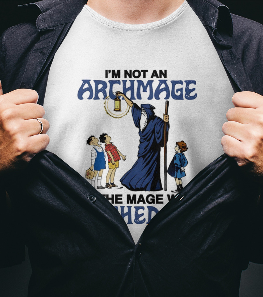 I'm Not An Archmage I'm The Mage Who Arched Up Wizard Kids Lantern T-Shirt