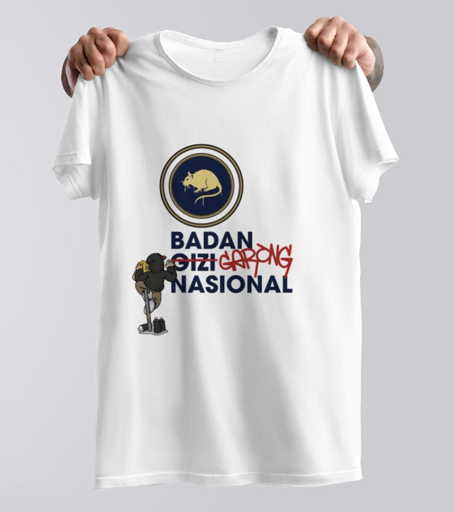 Badan Gizi Garong Nasional Indonesia Rat Symbol Satire T-Shirt