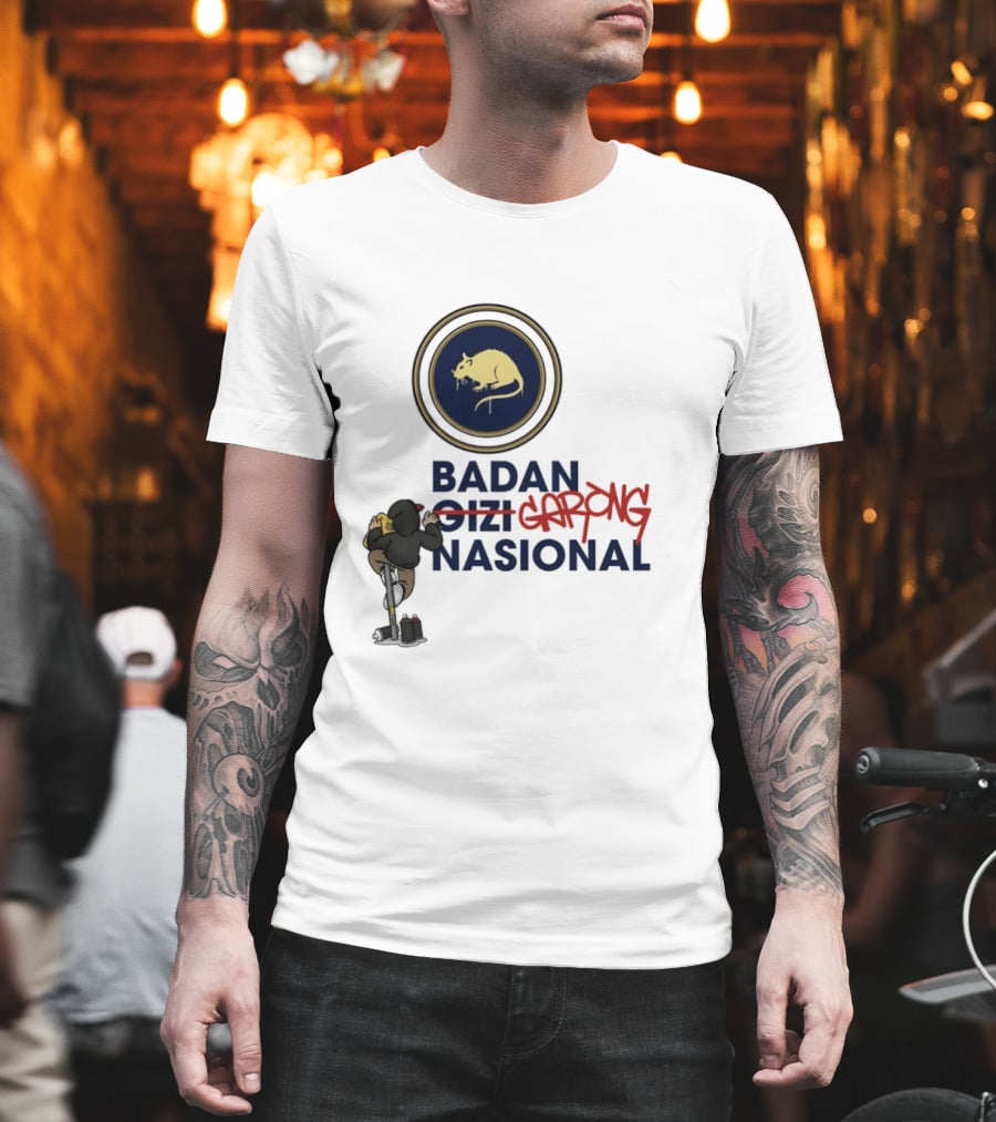 Badan Gizi Garong Nasional Indonesia Rat Symbol Satire T-Shirt