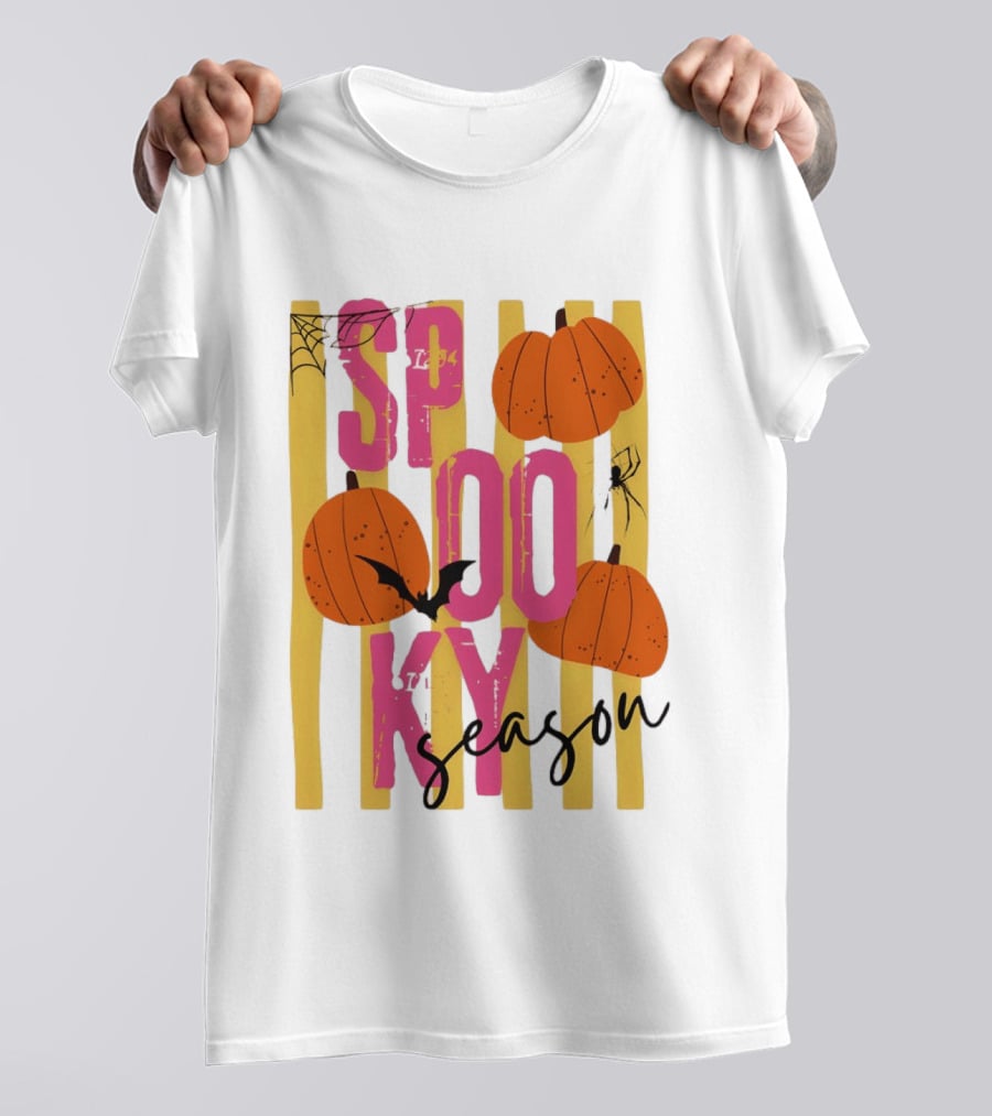 Spooky Season Pumpkins Bats Spiders Halloween 2026 T-Shirt