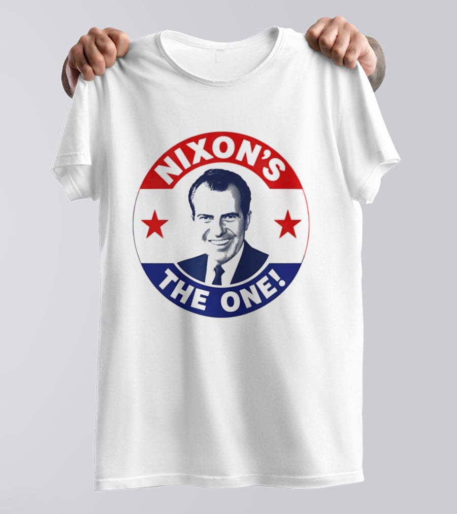 Nixon's The One Richard Nixon US President Campaign Button T-Shirt
