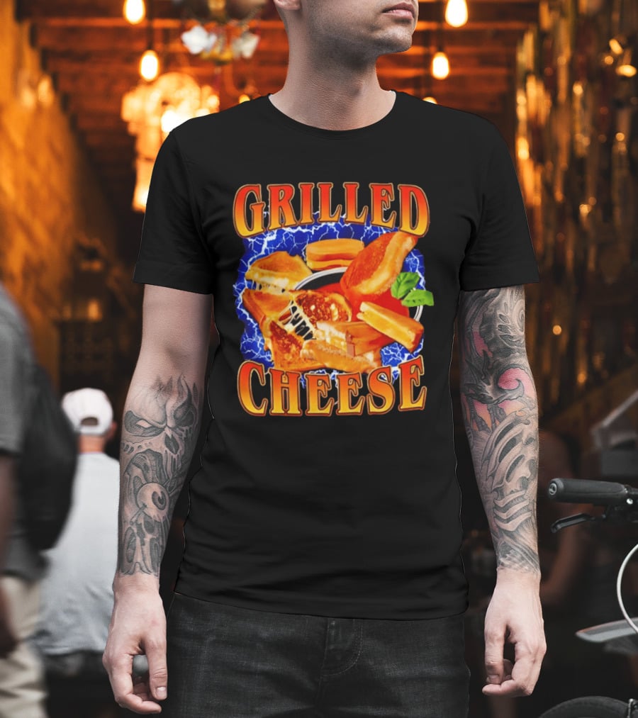 Grilled Cheese Lightning 90s Bootleg Blue T-Shirt