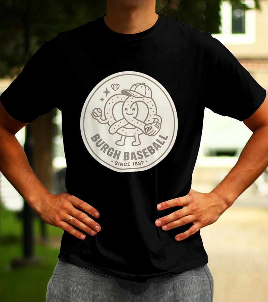Burgh Baseball Since 1887 Pittsburgh Pretzel Softball Cap T-Shirt