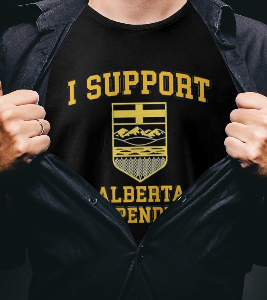 I Support Alberta Independence Flag Crest T-Shirt