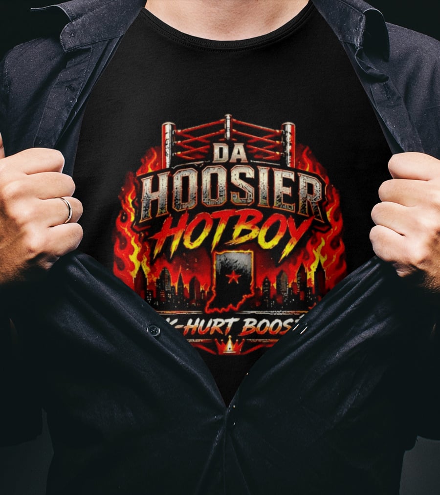 Da Hoosier Hotboy K Hurt Boosé Indiana Cityscape Wrestling Ring T-Shirt
