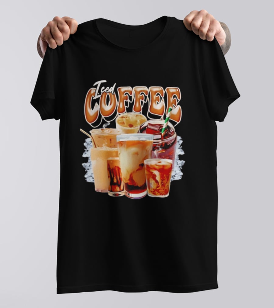 Iced Coffee Collage Iced Drinks Bootleg Vintage Aesthetic T-Shirt