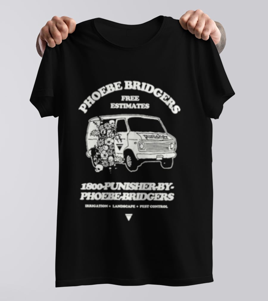 Phoebe Bridgers Free Estimates 1 800 Punisher Flowers Van T-Shirt