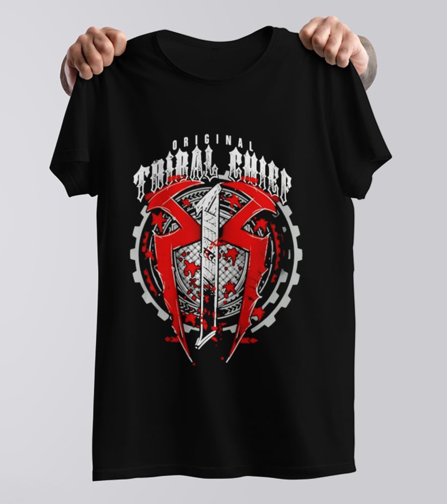 Original Tribal Chief Red Roman Reigns Shield T-Shirt