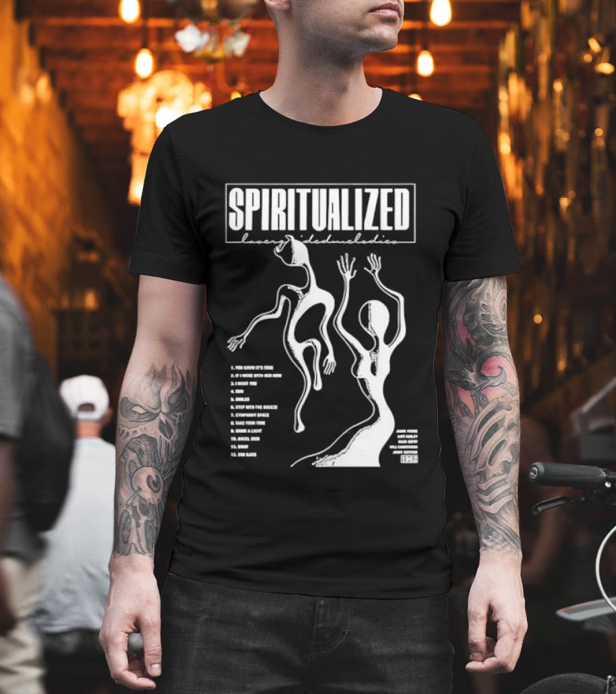 Spiritualized Lazer Guided Melodies 1992 Minimalist Music Tracklist T-Shirt