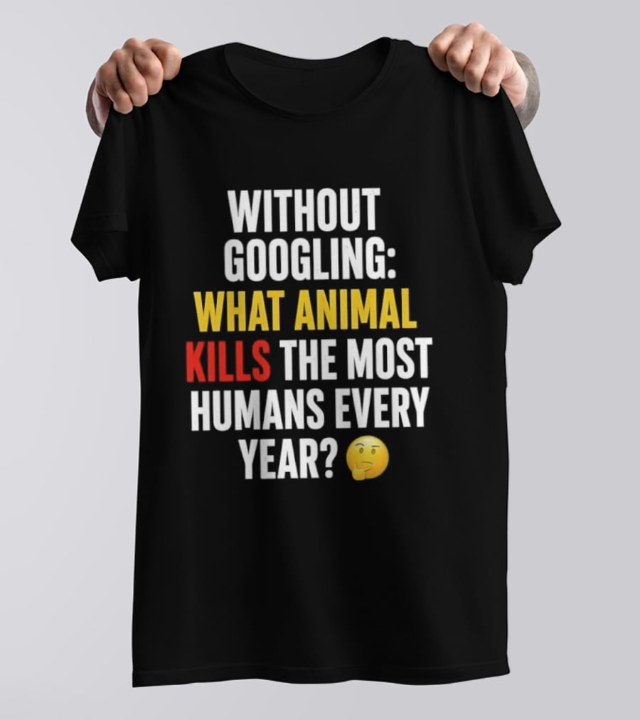 Without Googling What Animal Kills The Most Humans Every Year Emoji Challenge T-Shirt