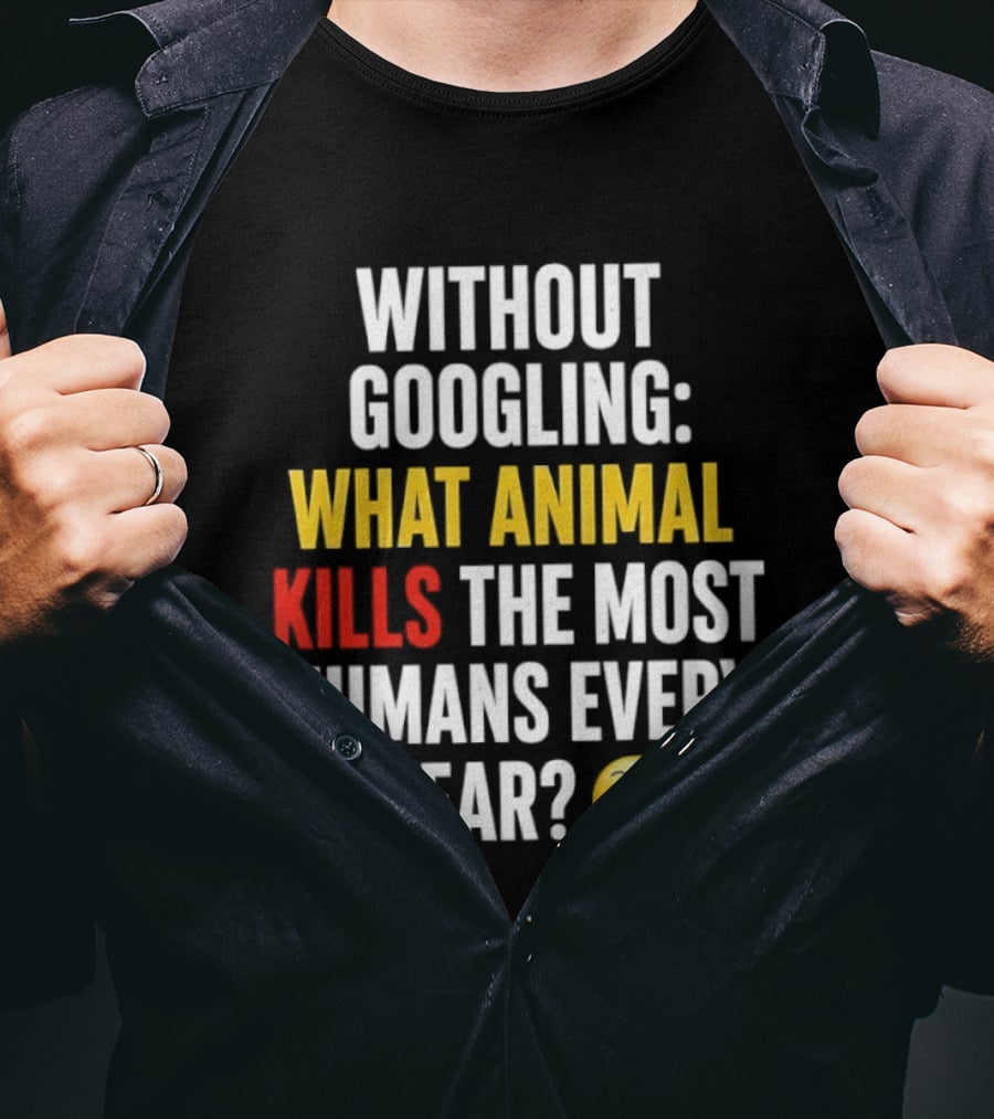 Without Googling What Animal Kills The Most Humans Every Year Emoji Challenge T-Shirt