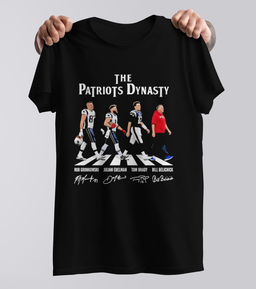 The Patriots Dynasty Abbey Road Gronkowski Edelman Brady Belichick T-Shirt