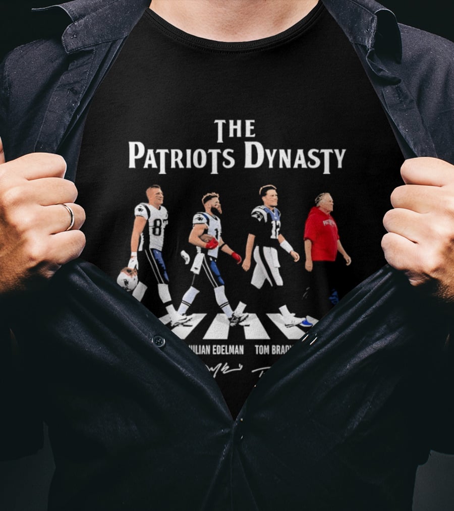 The Patriots Dynasty Abbey Road Gronkowski Edelman Brady Belichick T-Shirt