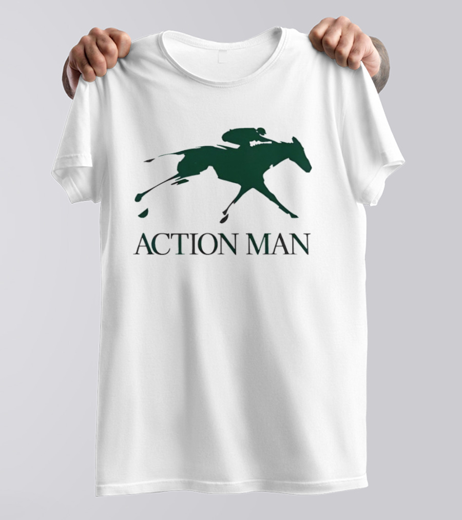 ACTION MAN Horse Racing Iconic Athlete Equestrian Speed T-Shirt
