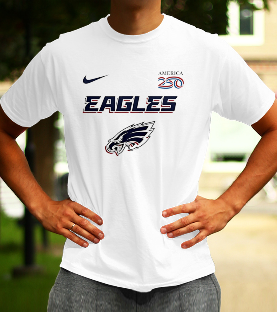 Nike America 250 Eagles Philadelphia Football T-Shirt