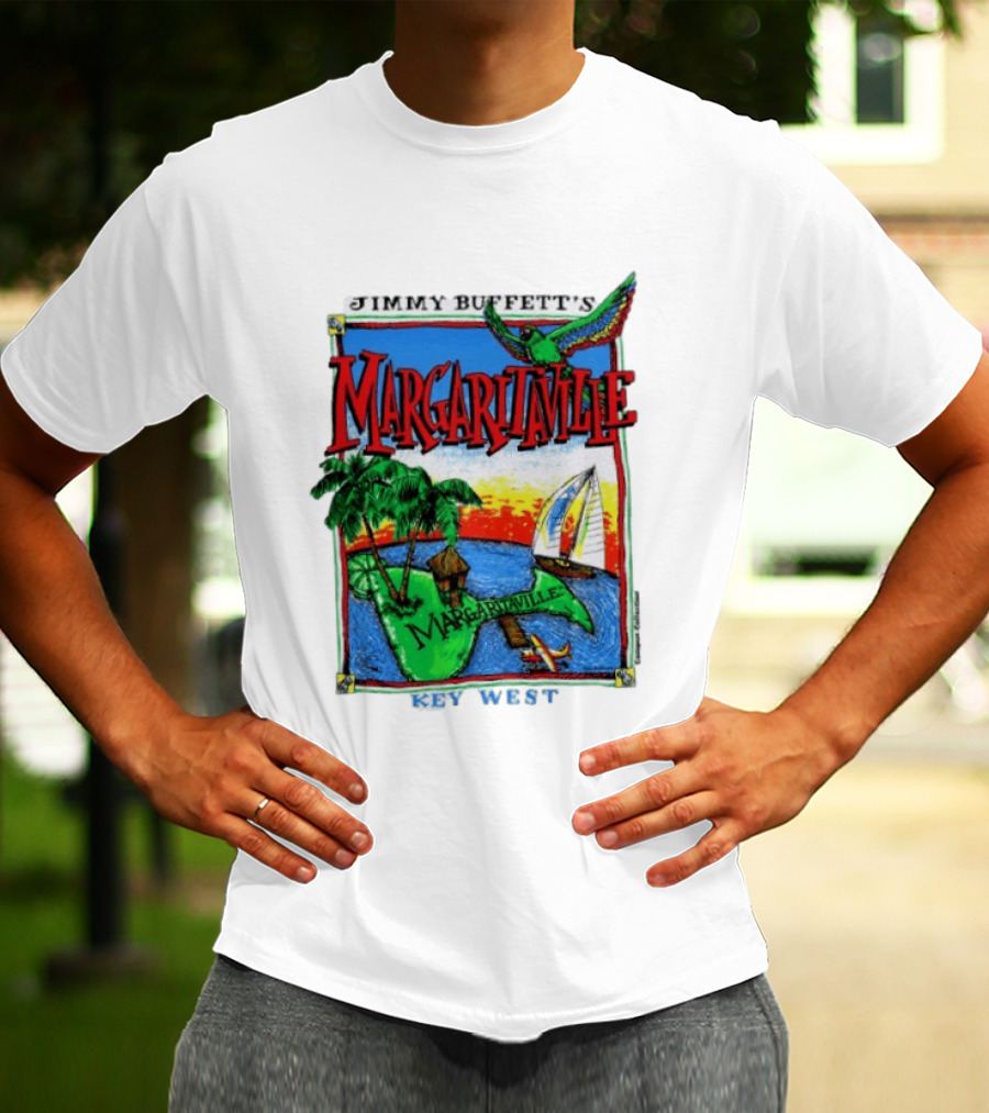 Jimmy Buffett's Margaritaville Key West Island Tropical Paradise Sailing Adventure T-Shirt