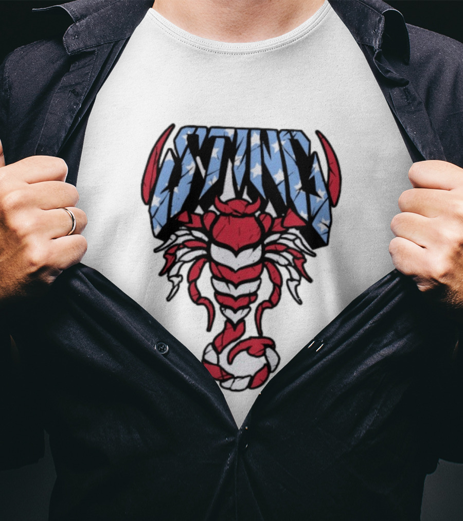 Sting 4th Of July American Flag Scorpion Polyester T-Shirt