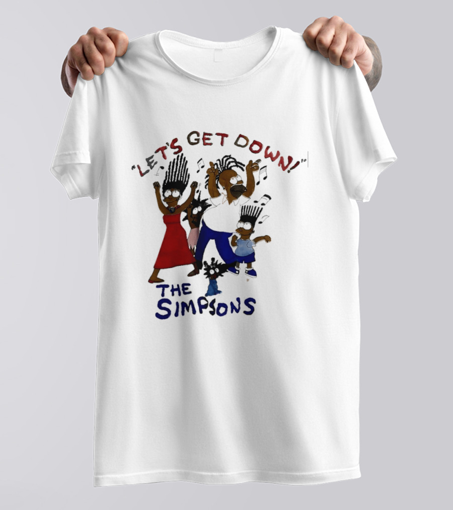 The Simpsons Let's Get Down Dancing Family Fun T-Shirt