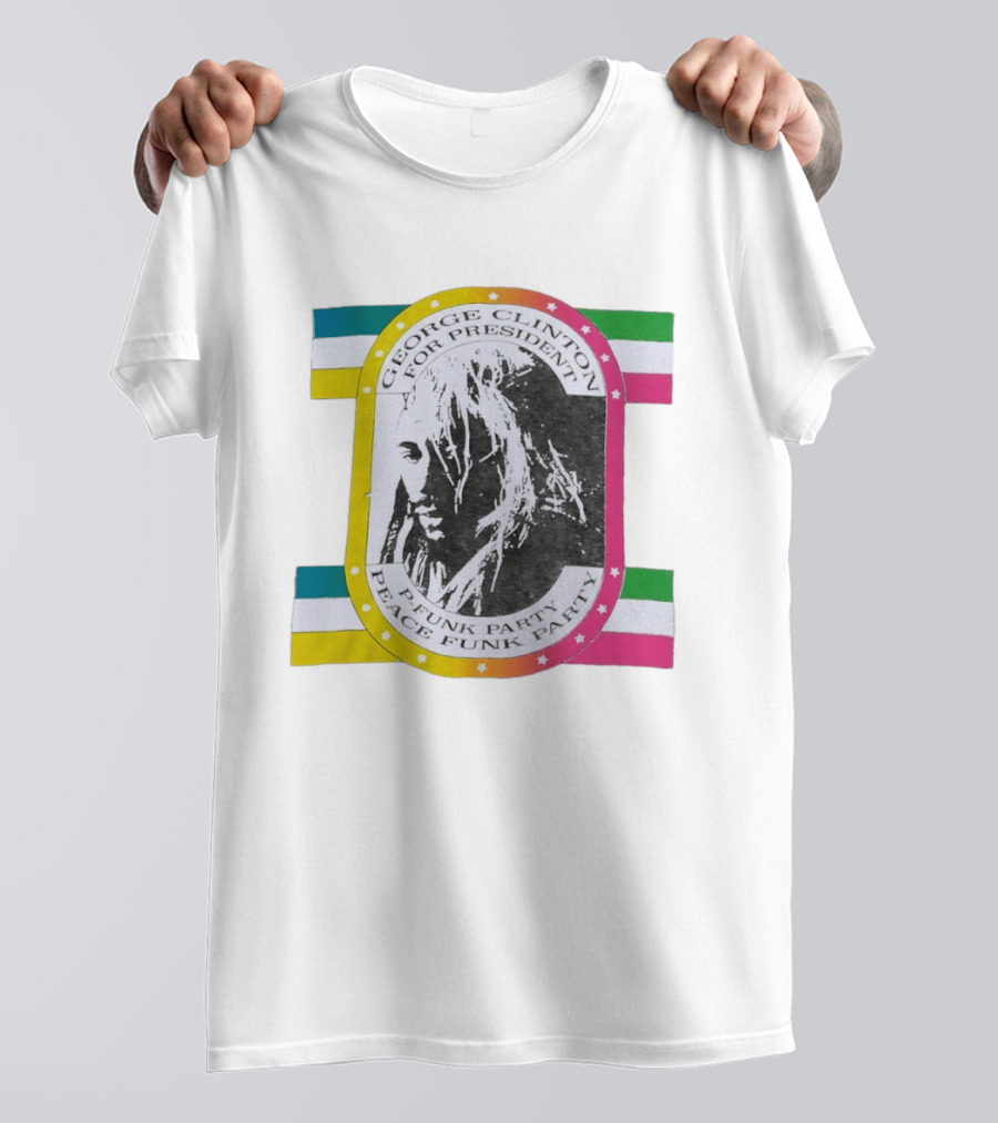 George Clinton For President P Funk Party Peace Funk Party Vintage Campaign T-Shirt