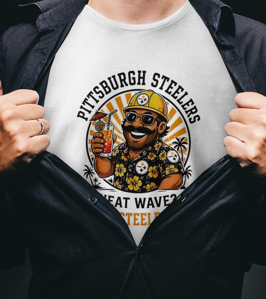 Pittsburgh Steelers Heat Wave Go Steelers Hawaiian Tropical Vibe T-Shirt