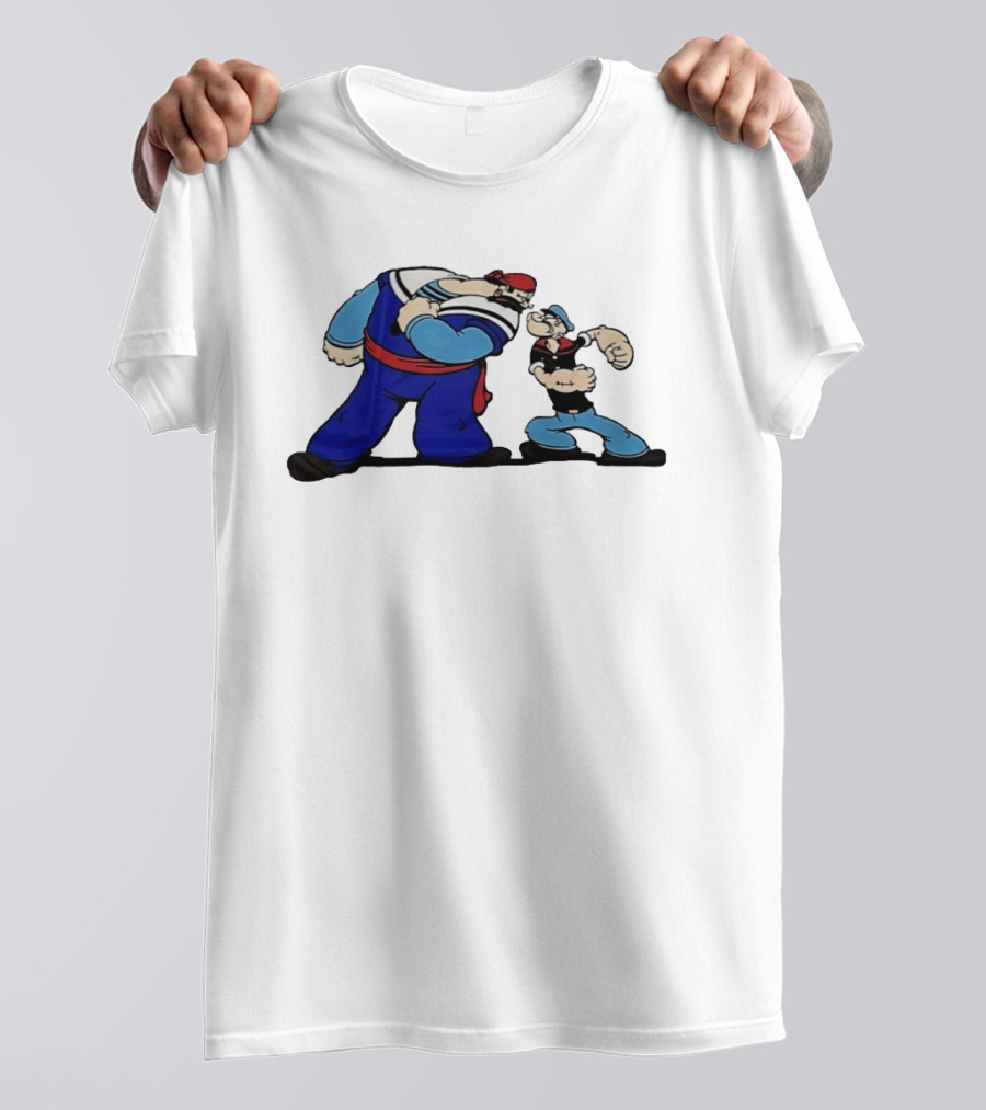 Popeye Vs Sindbad Epic Showdown Classic Cartoon Battle T-Shirt