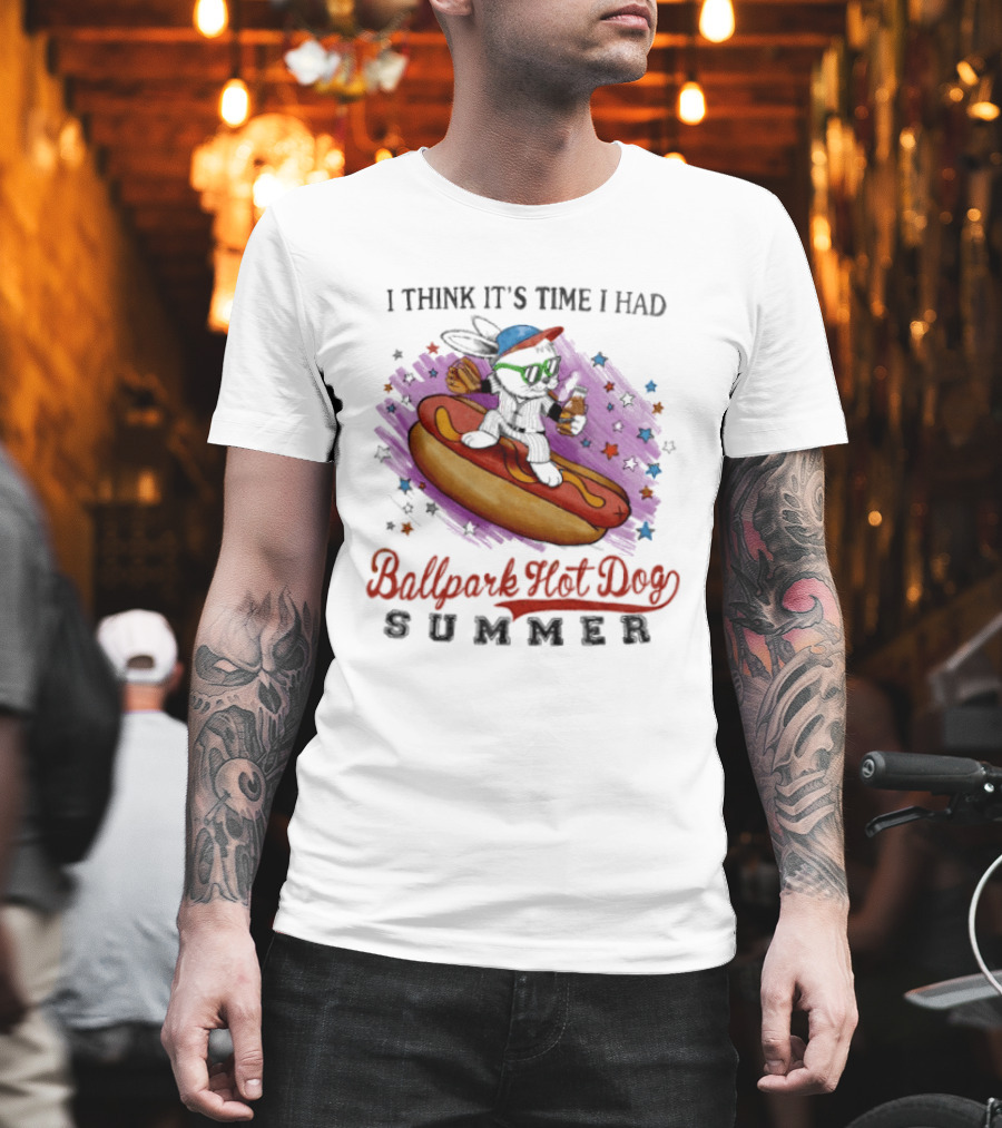 Rabbit I Think It's Time I Had Ballpark Hot Dog Summer T-Shirt