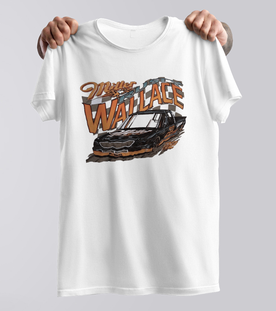 Rusty Wallace Miller F 150 22 NASCAR Racing Race Car Checkered Flag T-Shirt
